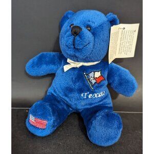Symbolz Texas Lone Star State Royal Blue Plush Stuffed Animal Bear 8"